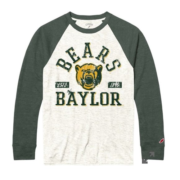 NWT Baylor University Baseball Varsity Style Tee League 91 Size L Women - Picture 1 of 1